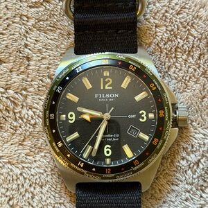 Shinola X Filson Journeyman GMT Watch Black NATO Strap Rare